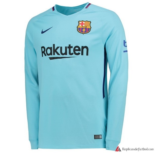 Camiseta Barcelona Segunda equipación ML 2017-2018 Azul
